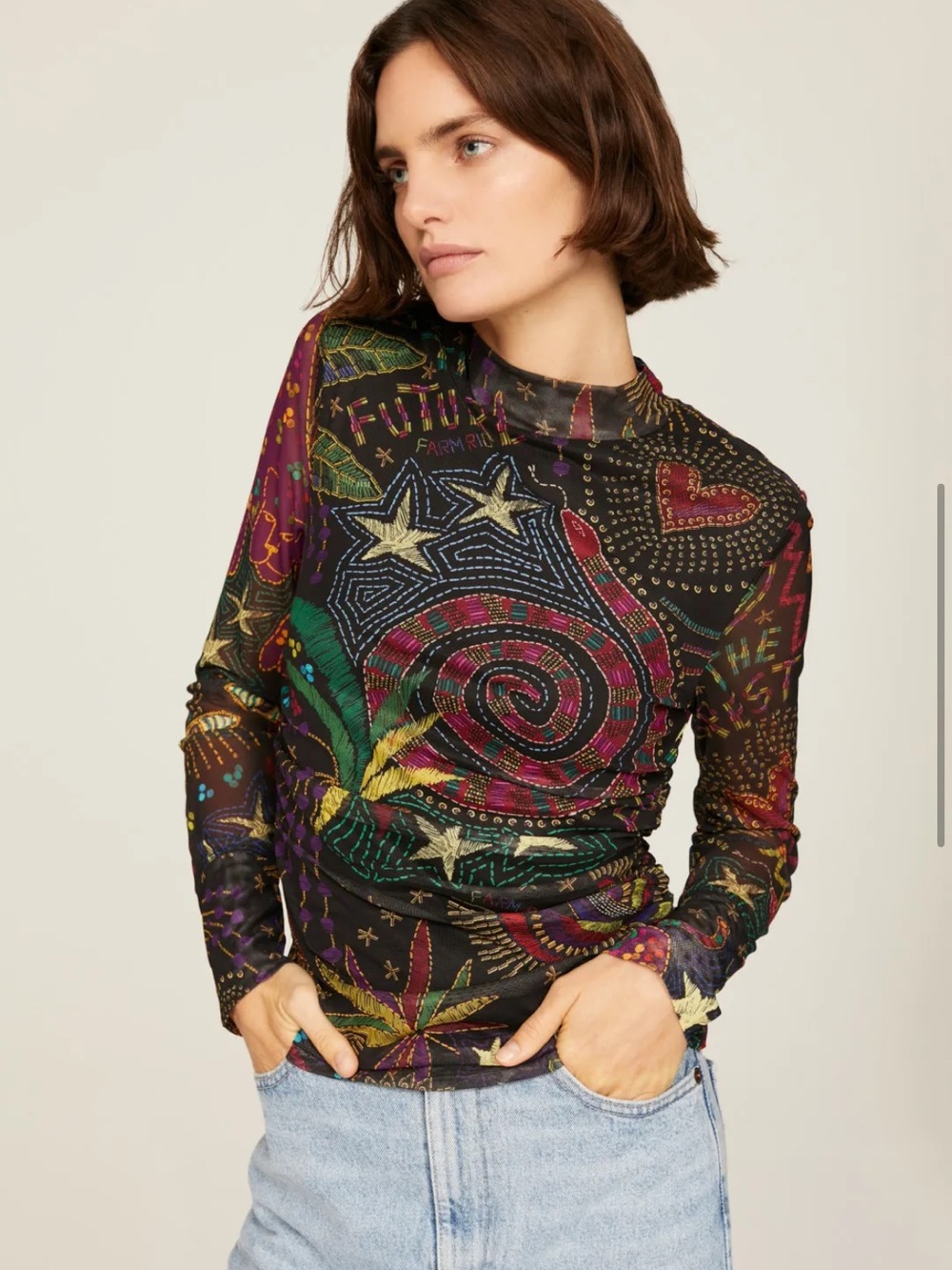 FARM Rio Amazonia Tulle Blouse - Picture 10 of 11